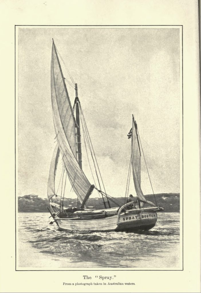 The Spray, photograph taken in Australian waters, from Sailing Alone Around the World by Captain Joshua Slocum, 1901